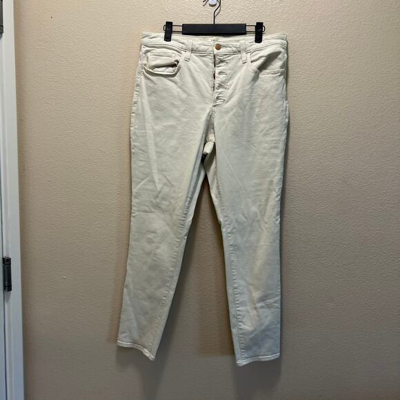 Universal Thread Goods Co. High Rise Skinny Jeans White Cotton Button-Fly 14 32B - Picture 2 of 8